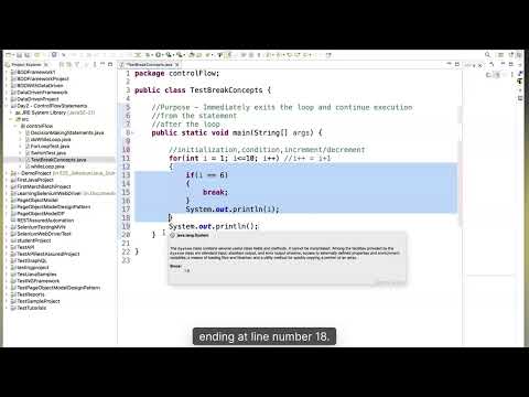 Mastering Java | break and continue