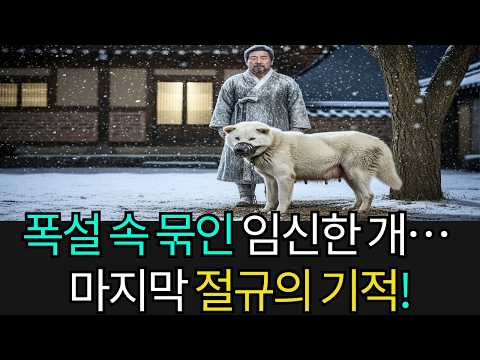 폭설 속 20일간 쇠사슬에 묶인 임신한 하얀 개… 마지막 절규는 외로운 노인 한 사람에게만 들렸다!