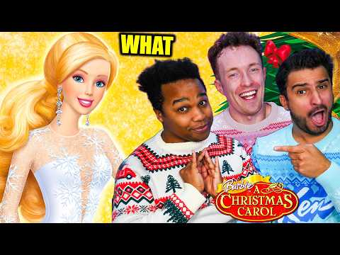 Grown Men Watch A Christmas BARBIE Movie (Christmas Carol)