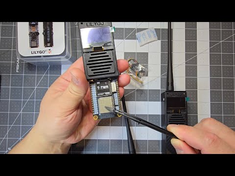 LILYGO T-TWR v2.1 Programable Walkie Talkie and case assembly
