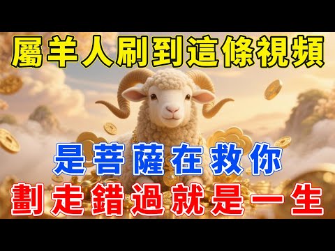 屬羊人，你能刷到這條視頻，不是運氣，是菩薩在救你！劃走錯過就是一生！【生肖佑福】#生肖 #命理 #運勢 #屬相 #風水
