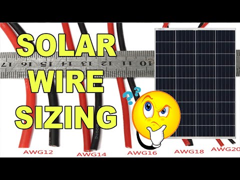 SOLAR WIRE SIZING CALCULATION | Select the thickest wire you can afford.