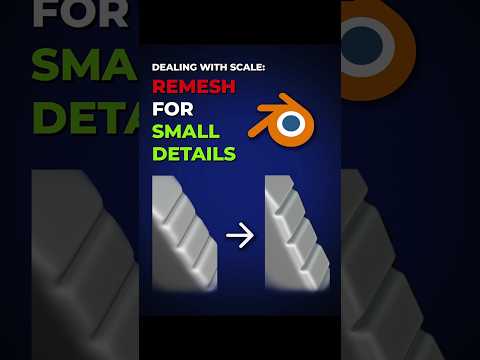 Blender Remesh Pro Tip: Control Voxel Density with Scale! #blender #gameart  #3dmodeling