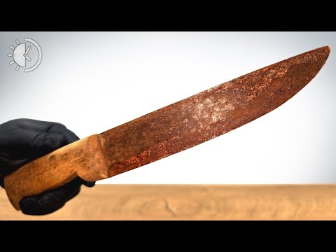 Antique Farmer's Kitchen Knife With Kingwood Handle Restoration