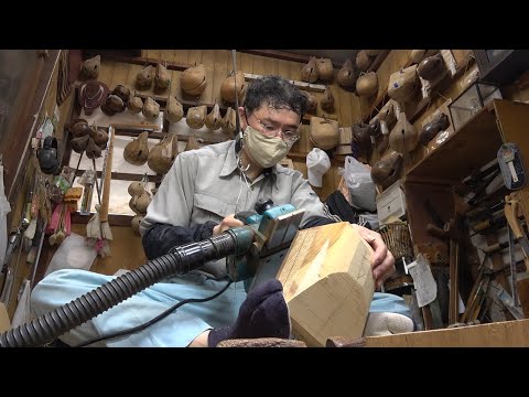 木魚を作るプロセス。50年以上続く歴史ある日本の木魚工房