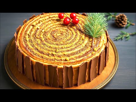 The Ultra Soft “Tree Trunk” Yule Log 🌲 A Magical Recipe for Christmas!
