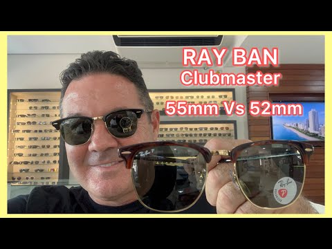 Ray Ban 3016 Clubmaster tamanho 51mm Vs 55mm polarizado e não polarizado #verbim #rayban