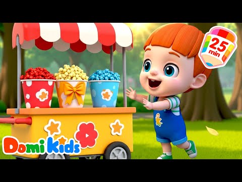 爆米花怎麽變色啦？！🍿| 寶貝多米美食動畫大合集 | 🍬糖果、樂器、水上樂園認知大匯總🎹🎡 | 幼兒啓蒙認知 | 熱門TOP卡通片