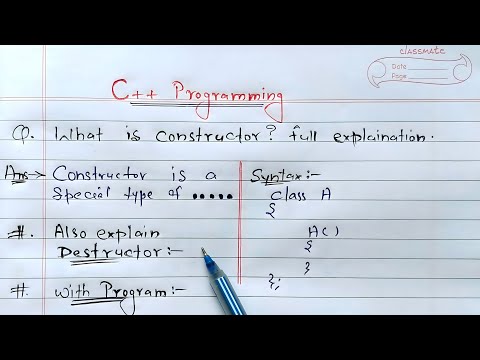 constructor and destructor in c++ | constructor and destructor in hindi | constructor in c++