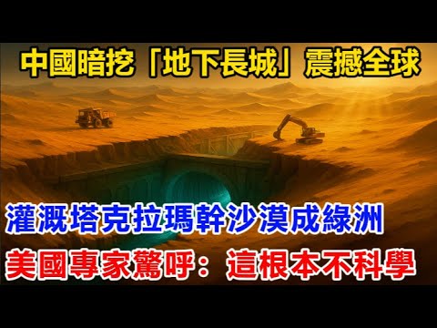 中國暗挖地下長城震撼全球！灌溉塔克拉瑪幹沙漠成綠洲！美國專家驚呼：這根本不科學！