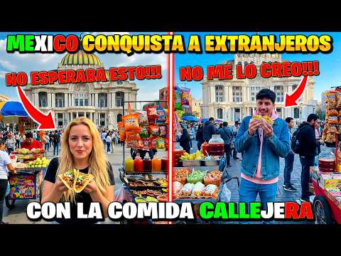 EXTRANJEROS PRUEBAN COMIDA CALLEJERA MEXICANA y NO ESPERABAN ESTO - NO CREEN SEAN TAN RICOS