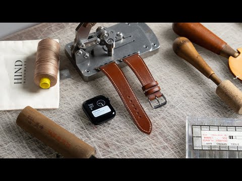 이탈리안 베지터블 가죽으로 애플워치 스트랩 만들기 | Making a Handmade Apple Watch strap with Italian leather.
