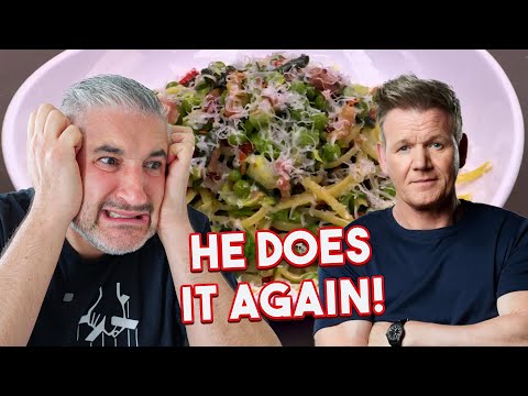 Italian Chef Reacts GORDON RAMSAY New 10mins Pasta
