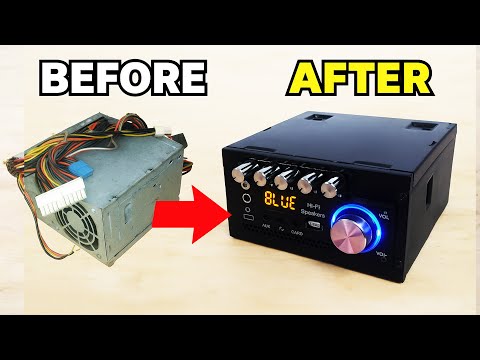 DIY powerful bluetooth ultra bass subwoofer amplifier from  computer power supply