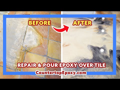 How to Correctly Pour Metallic Epoxy Floors Over Tile and Grout Lines – No Demo Needed!