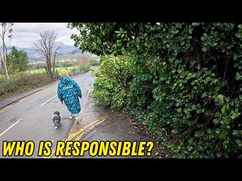 Disaster Waiting to Happen! Pedestrians Risking Their Lives On Sharp Bend..