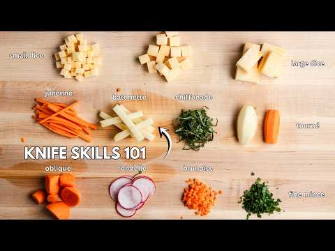 10 Professional Knife Cuts I Learned in Culinary School - Knife Skills 101
