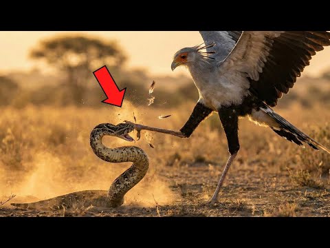 독사마저도 공포에 떨게 만드는 새, 뱀잡이수리!