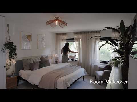 Aesthetic Bedroom Makeover | Easy DIY Wall Panelling & Decorating with Ikea | Almond Cake Recipe