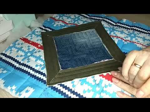 Джинсовый коврик+синель по мастер классу из интернета.