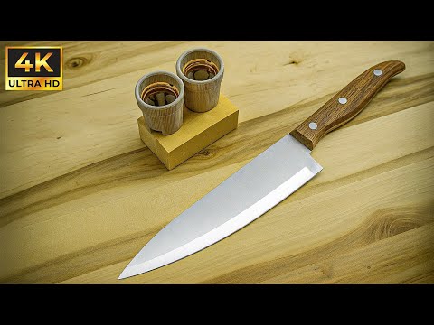 World's Sharpest Kitchen Knife! Sharpened Using A Primitive Method