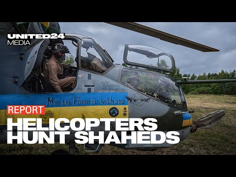 Ukrainian Helicopter Pilots Shooting Down Russian Shahed Drones | Mi-24 & Mi-8 in Action