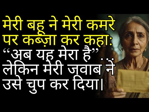 मेरी बहू ने मेरी कमरे पर कब्ज़ा कर कहा: “अब यह मेरा है”… लेकिन मेरी जवाब ने उसे चुप कर दिया।