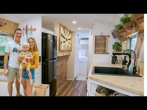 Self Converted Bus Home - AMAZING Bathroom