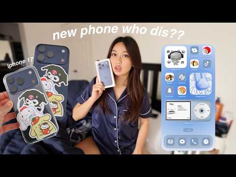 WHATS ON MY IPHONE 17: unboxing & aesthetic transformation‧₊˚