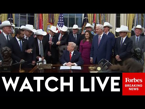 LIVE: President Trump Signs Legislation In The Oval Office After New Epstein Photos Emerge