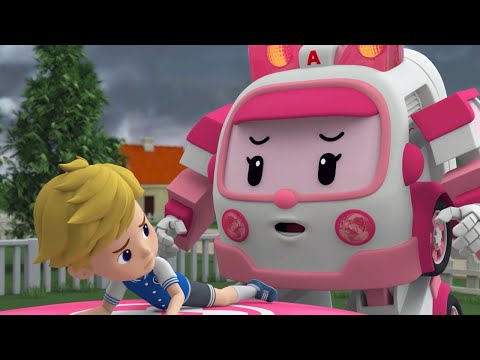 🚑РОБОКАР ПОЛИ - Что делать в дождливый день (9 серия)🚒 Уроки безопасности с Эмбер | Мультфильм детям