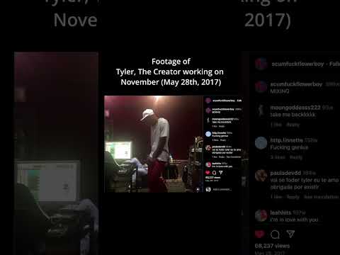 Footage of Tyler, The Creator making November (2017) #tylerthecreator  #rap #madlib