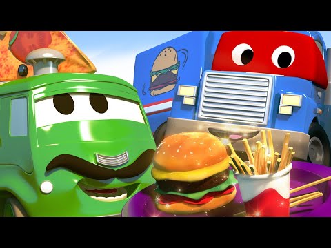 Детские мультфильмы с грузовиками - Грузовик с продуктами спасает ужин!