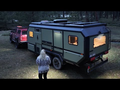 CAMPING WITH A HUGE OFFROAD CARAVAN