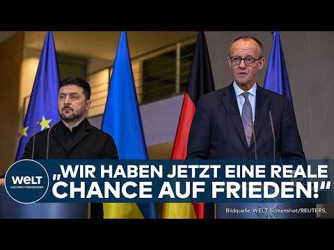 BERLIN: Pressekonferenz mit Merz und Selenskyj! "Wir haben eine reale Chance auf Frieden"