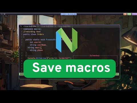 Neovim Tips - Save/load macros from files