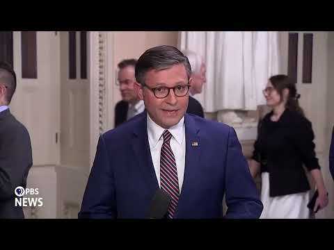 WATCH: Johnson speaks with reporters after House rejects war powers resolution