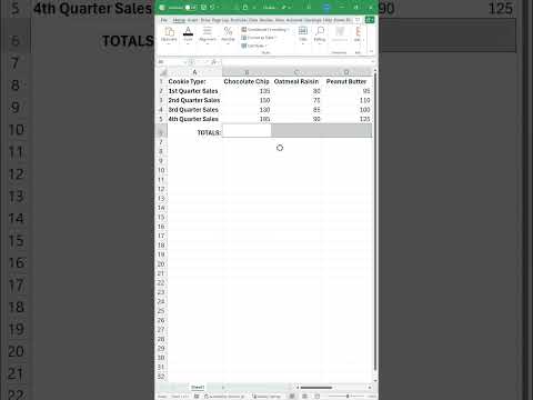 AutoSum Multiple Excel Columns - The TRICK You Didn’t Know #shorts