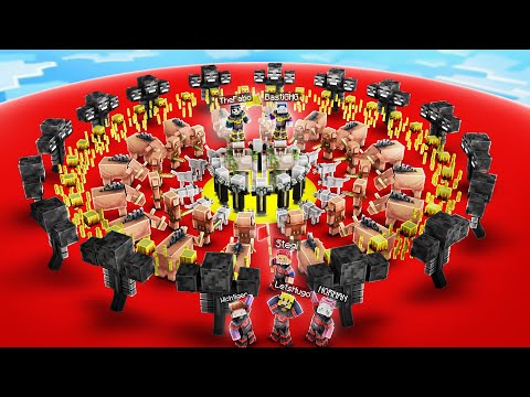 BESIEGEN WIR DIE STÄRKSTE MINECRAFT MONSTER ARMEE? (RANDOMIZER 2vs4 BATTLE)