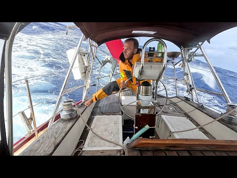Far Offshore in 40 Knots of Wind! [Heavy Weather Sailing]  Ep. 42