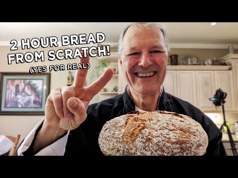Easy 2 hour bread - REALLY!!  Artisan style, crusty and amazing