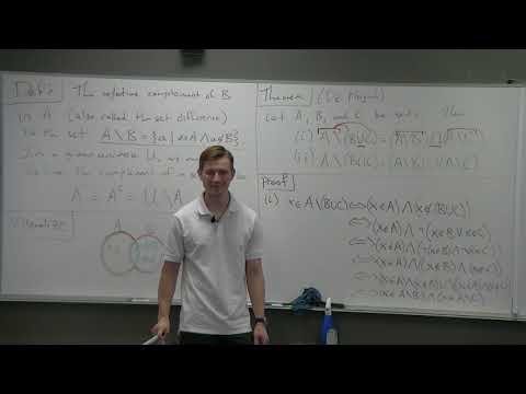 Proof, Set Theory, and Logic - Operations on Sets (Part 3)