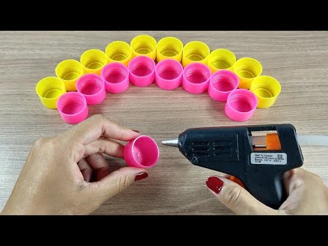 4 IDÉIAS BRILHANTES COM TAMPAS DE GARRAFA PET 💕