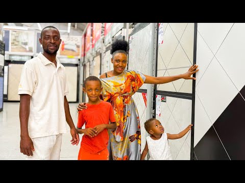 Buying  Beautiful TILES for Our Dream Home🏡Unbelievable Progress in the Village🌿Dream Home in Africa