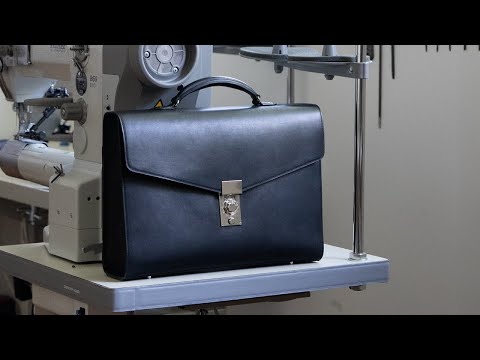 Making a Handmade Leather Briefcase | 최상급 풀 그레인 소가죽으로 서류가방(브리프케이스) 만들기