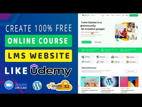 How to Create an Online Course, LMS, Education Website like Udemy in WordPress &amp; Tutor LMS Tutorial