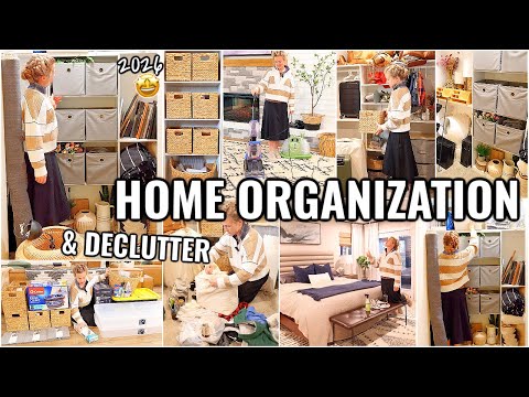 HOME ORGANIZATION IDEAS!!🏠 CLEAN & ORGANIZE WITH ME | DECLUTTERING AND ORGANIZING MOTIVATION