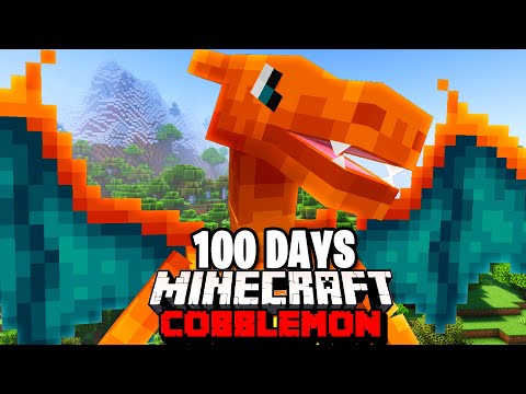 I Spent 100 DAYS in FIRE TYPE ONLY Pokémon Minecraft Vs my Rival! (Duos Cobblemon)