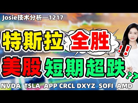 股票|美股|特斯拉全胜！！接下来如何操作？美股日线超跌状态，反弹在即？#tsla #nvda #spy #app #crcl #amd #sofi #dxyz