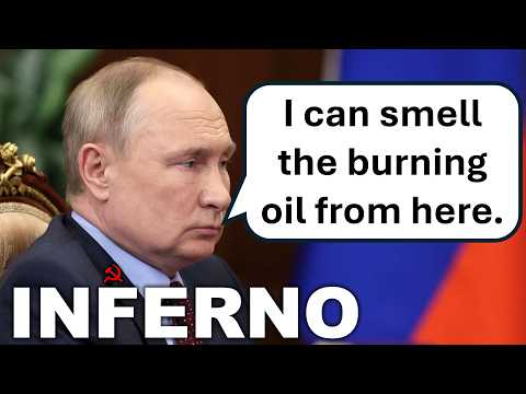 MASSIVE FIRE at Russia's Baltic Sea Oil Terminal (HAHA)